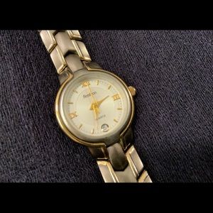 - Armitron vintage watch. Silver w/ gold highlights.